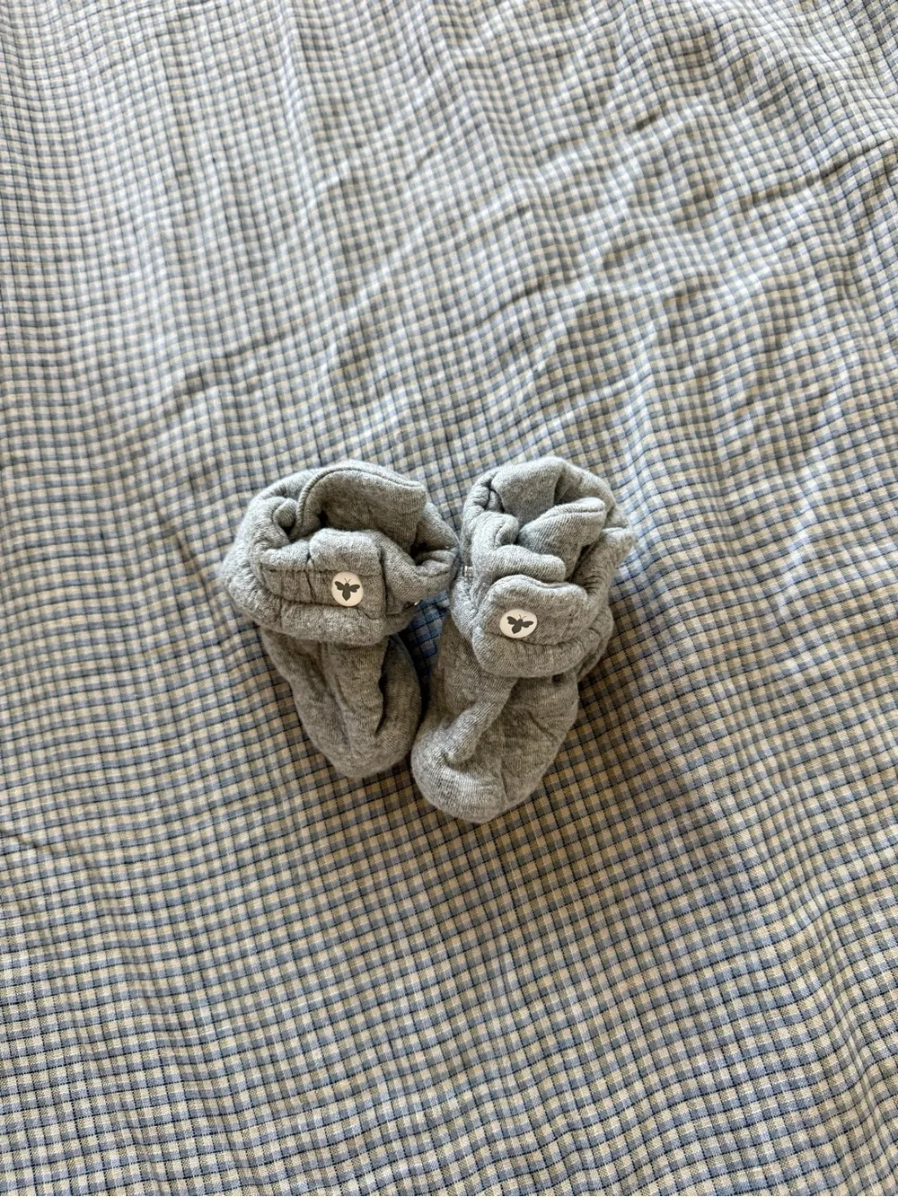 Soft Grey Baby Booties - Burt’s Bees